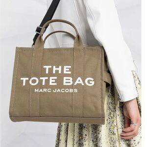 Marc Jacobs The Tote Bag Medium Canvas Slate Green